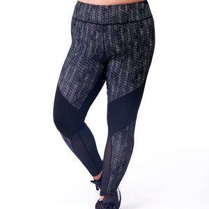 Women's Rainbeau Curves Geometric Francesca Leggings Plus Size 18/20 Black/Gray